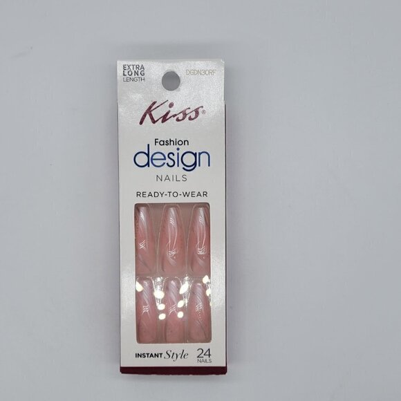 5/$25 NWT Kiss Fashion Design Fake Nails Ready-to-Wear Extra Long Simplest Tune - Picture 1 of 2